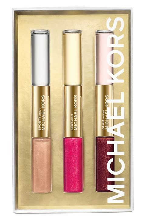 michael kors rollerball perfume and lip gloss